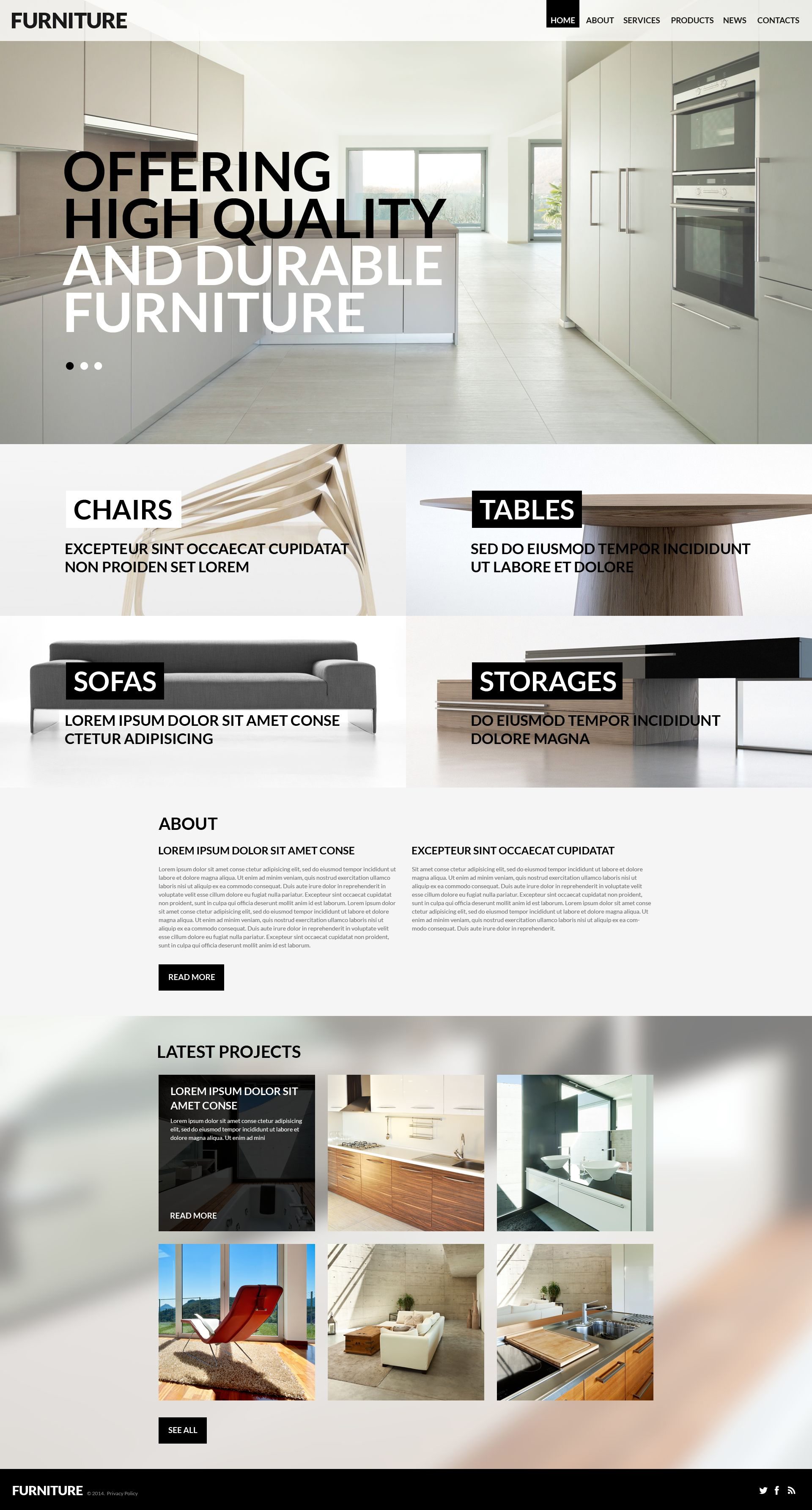 Furniture for Any Taste WordPress Theme