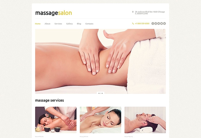 Massage Salon Responsive WordPress Theme