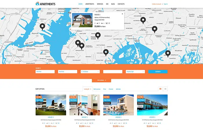 Real Estate WordPress Template