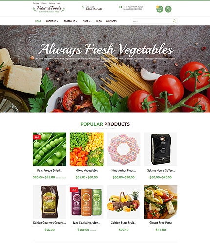 Food Store WooCommerce Template