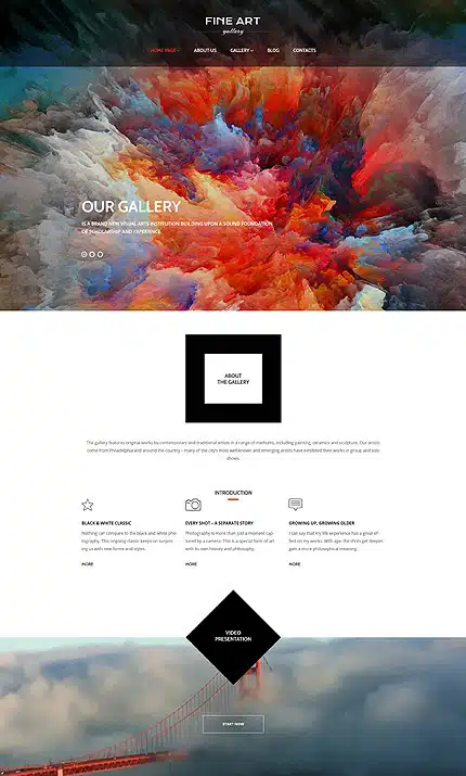 Art Gallery Responsive WordPress Theme