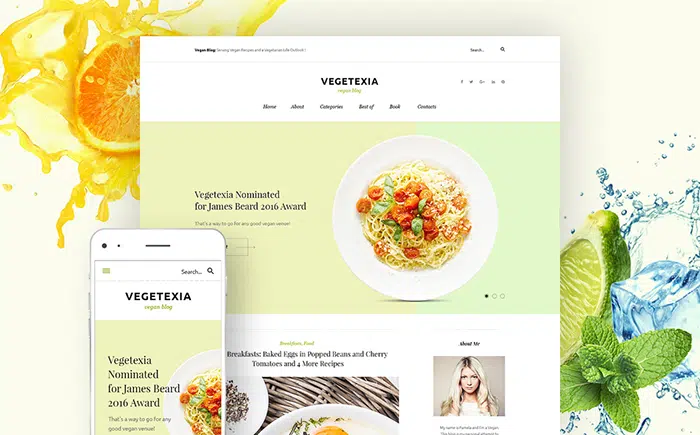  Vegetarian Meals WordPress Theme 