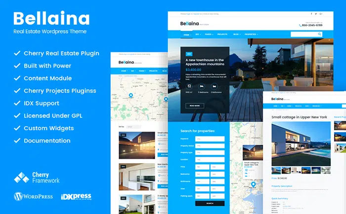  Bellaina - Real Estate Responsive WordPress theme 