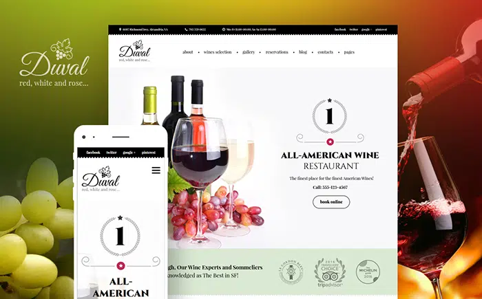  Duval - Wine & Winery WordPress Theme 