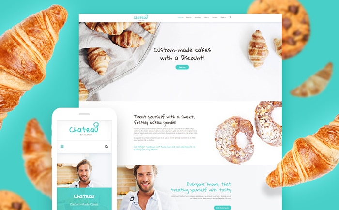  Cakes & Bakery Responsive WordPress Theme 