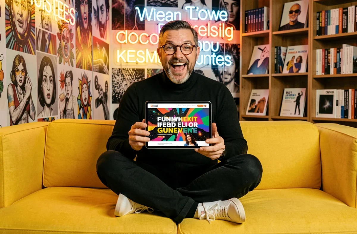 Directeur créatif de l'agence Dernier Cri dans un studio de design web avant-gardiste et coloré à Paris