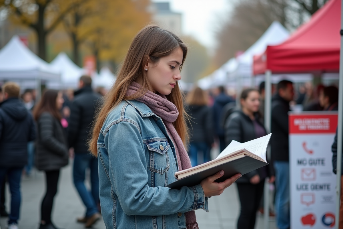 Jeune femme à la foire de l