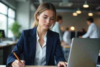 Stagiaire en entreprise consultant des documents sur la rémunération et les charges sociales en 2026